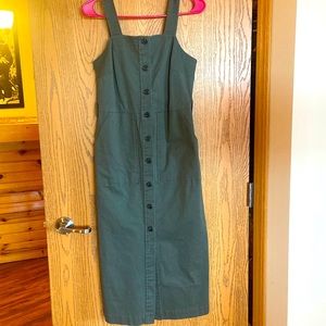 XS Universal Thread Green Button Front Dress